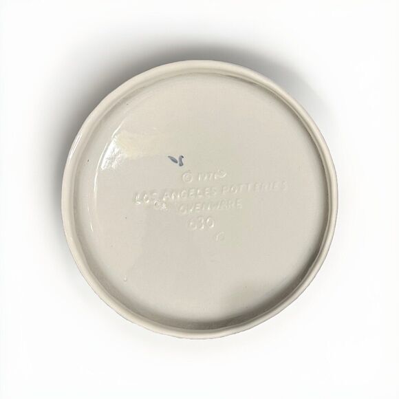 Los Angeles Potteries Ceramic Floral Pie Plate Baking Dish 1971 Vintage 9.5 Inch - Picture 4 of 5